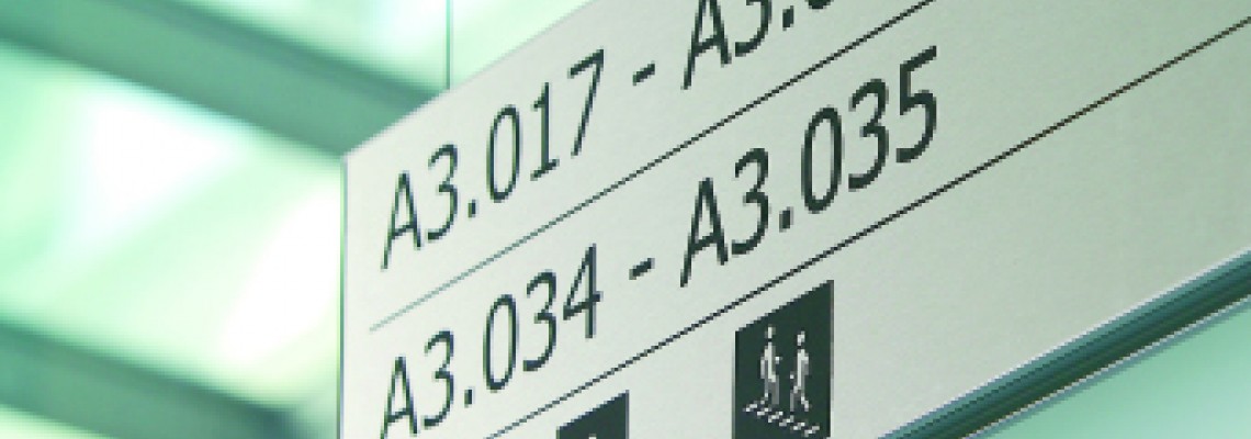 Schildersystem, Leit- und Orientierungssystem, VERONA Deckenabhänger