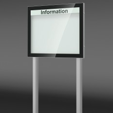 Mitteilungskasten, Schaukasten CITY-line 53v mit Passepartout, freistehend