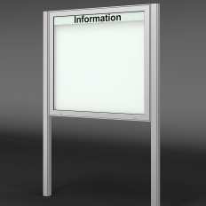 Mitteilungskasten, Schaukasten, Aussenvitrine, Innenvitrine, CITY-line 65 - 210e, eckig, freistehend
