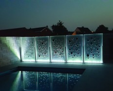 Terrassen-Windschutzsystem, Windschutzsystem, Profilsystem für Windschutz und Sichtschutz