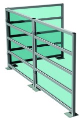 Terrassen-Windschutzsystem, Windschutzsystem, Profilsystem für Windschutz und Sichtschutz