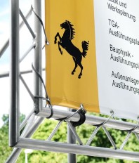 Banner-Spannrahmen, Platten-Trägerrahmen ALU-ef zur terminierten Werbung