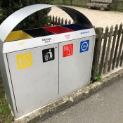 Abfall-Trennsystem INOX-line outdoor, Abfall-Sortierstation für den Aussenbereich aus Edelstahl INOX-line
