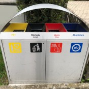 Abfall-Trennsystem INOX-line outdoor, Abfall-Sortierstation für den Aussenbereich aus Edelstahl INOX-line